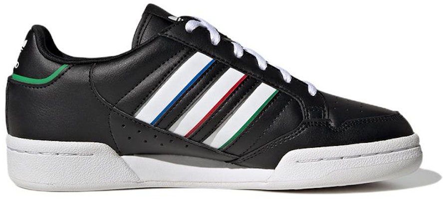 (JR) adidas Continental 80 Stripes J 'Hitam Putih Merah Vivid' GW6643 Order (JR) adidas Continental 80 Stripes J 'Hitam Putih Merah Vivid' GW6643