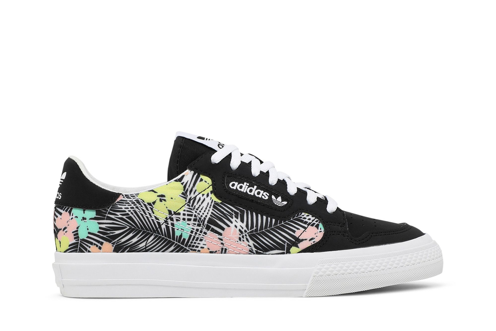 (Youth) adidas Continental Vulc J 'Black Floral' EG9284