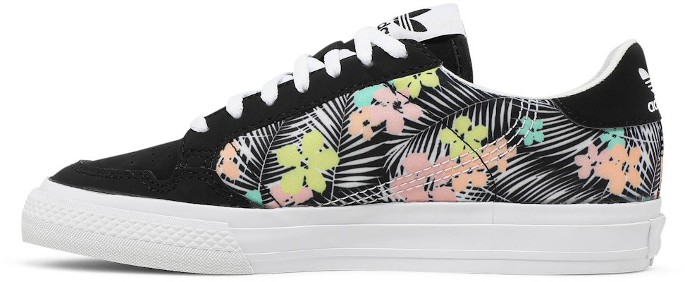 (Youth) adidas Continental Vulc J 'Black Floral' EG9284 Lookbook (Youth) adidas Continental Vulc J 'Black Floral' EG9284