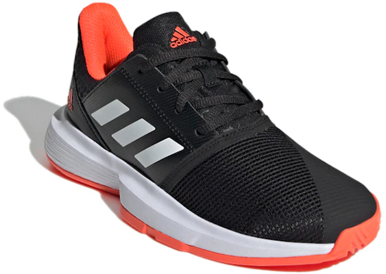 (JR) adidas CourtJam J ''Noir Rouge Solaire'' H67972 Lookbook (JR) adidas CourtJam J ''Noir Rouge Solaire'' H67972