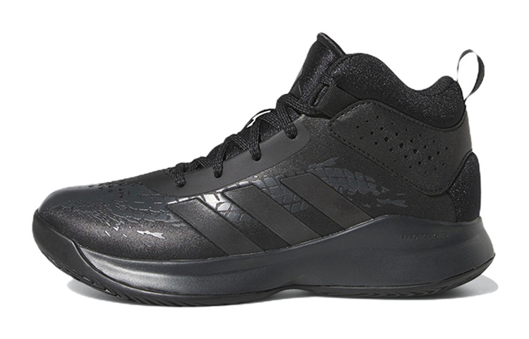 (Youth) adidas Cross 'Em Up 5 Wide J 'Black Carbon' GW4694