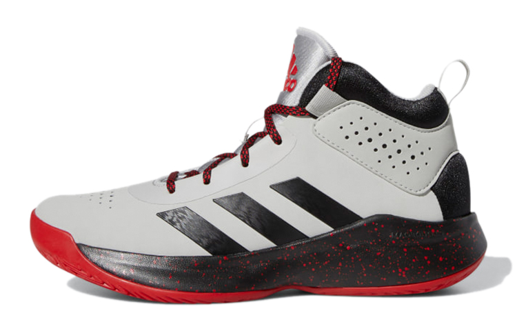 (Youth) adidas Cross Em Up 5 K 'Grey Black Red' FV7426