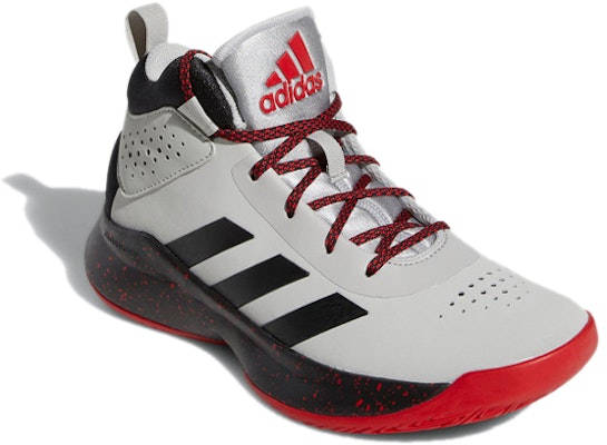 (Youth) adidas Cross Em Up 5 K 'Grey Black Red' FV7426 Lookbook (Youth) adidas Cross Em Up 5 K 'Grey Black Red' FV7426