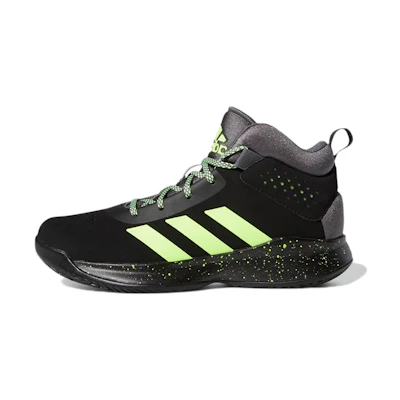 (Youth) adidas Cross Em Up 5 Wide Basketball Shoes 'Black Green'