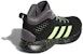 (JR) adidas Cross Em Up 5 Wide Kasut Bola Keranjang 'Hitam Hijau' S29005