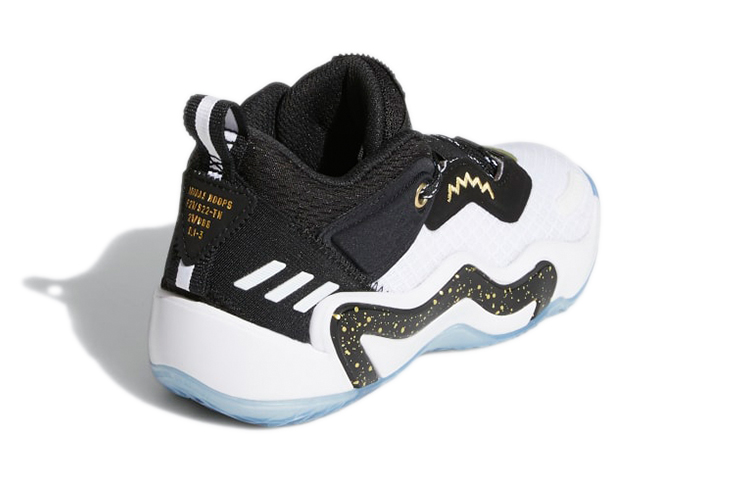 Shop BP 幼童 adidas D.o.n. Issue #3 耐磨復古籃球鞋 白黑