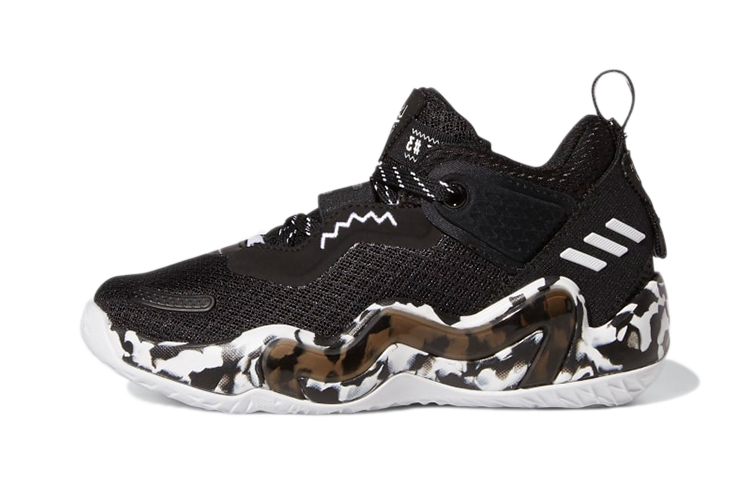 (Youth) adidas D.O.N. Issue #3 Little Kid 'Paint Smudge - Black' H67430