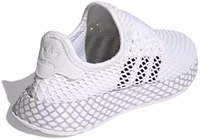 Shop 大童 adidas originals Deerupt Runner J 透氣 低幫 兒童跑步鞋 白