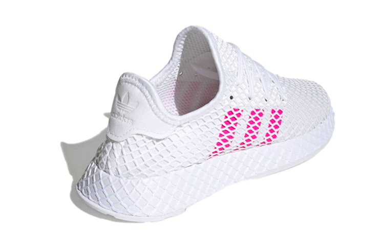 Shop 大童 adidas originals Deerupt Runner J 白粉紅