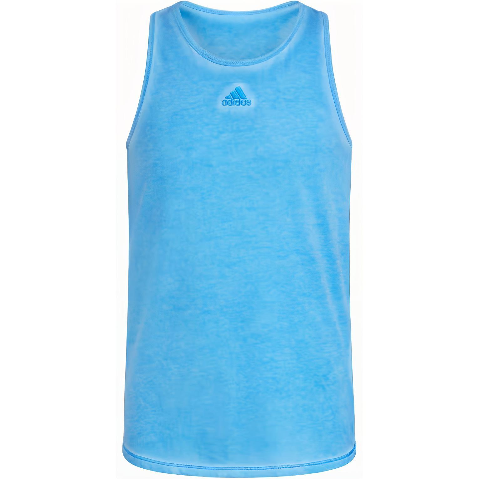 (Youth) adidas Electric Blue Youth Tank Top Fashion Solid Color Versatile Style IR4749