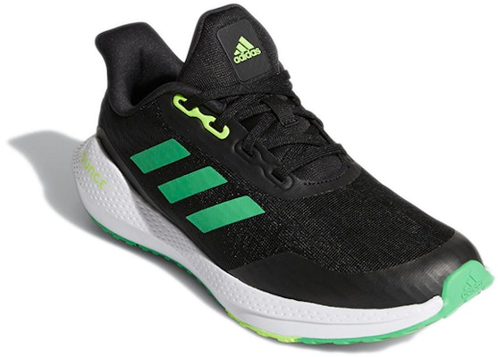 (Youth) adidas EQ21 Run J 'Black Signal Green' GV9934 Lookbook (Youth) adidas EQ21 Run J 'Black Signal Green' GV9934