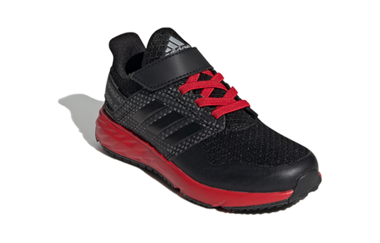 Order 中童 adidas Fortafaito El K 低幫 兒童跑步鞋 黑紅