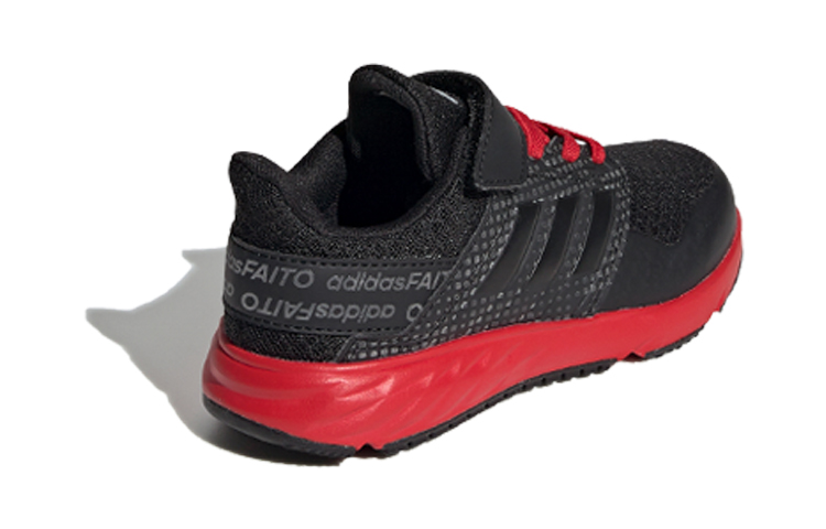 Lookbook 中童 adidas Fortafaito El K 低幫 兒童跑步鞋 黑紅