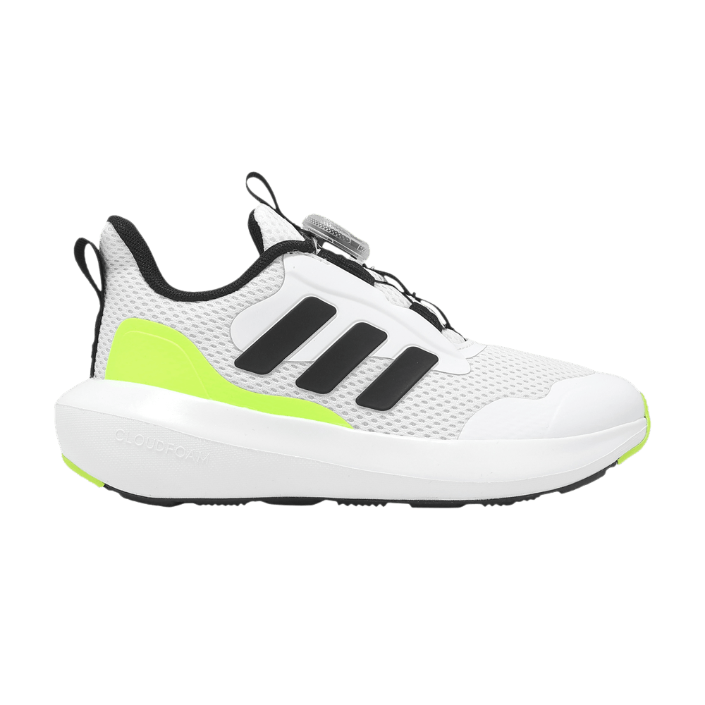 (Youth) adidas FortaRun 3.0 BOA K 'White Black Lucid Lemon' JI2199