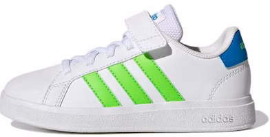 (Youth) adidas Grand Court 2.0 Elastic Lace 'White Solar Green' GW6515 (Youth) adidas Grand Court 2.0 Elastic Lace 'White Solar Green' GW6515