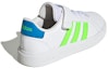 Shop (JR) adidas Grand Court 2.0 Tali Elastik 'Putih Solar Hijau' GW6515