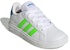 (JR) adidas Grand Court 2.0 Kasut Tenis Gaya Hidup 'Putih Solar Hijau' GW6505