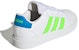 (JR) adidas Grand Court 2.0 Kasut Tenis Gaya Hidup 'Putih Solar Hijau' GW6505