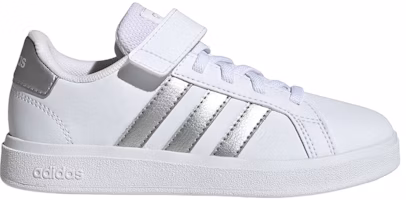 (Youth) adidas Grand Court 2.0 Little Kid 'White Matte Silver' GW6516 (Youth) adidas Grand Court 2.0 Little Kid 'White Matte Silver' GW6516