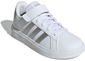 (JR) アディダス グランドコート 2.0 (キッズ) ホワイト/マットシルバー GW6516 Lookbook (JR) アディダス グランドコート 2.0 (キッズ) ホワイト/マットシルバー GW6516