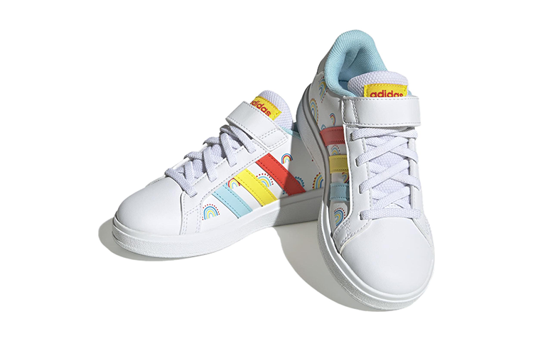 (Youth) adidas Grand Court 2 'White Red Yellow' 圖 3