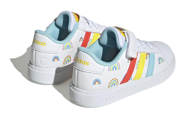 (Youth) adidas Grand Court 2 'White Red Yellow' 圖 4