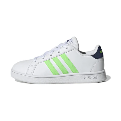 (Youth) adidas Grand Court Base Shoes 'Cloud White Solar Green'
