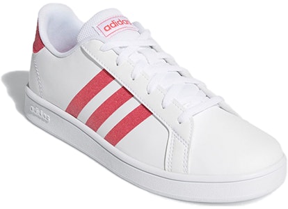 (JR) adidas Grand Court J 'Putih Merah Muda Asli' EG5136 Lookbook (JR) adidas Grand Court J 'Putih Merah Muda Asli' EG5136