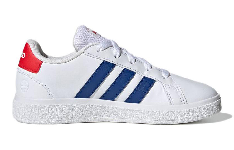 Order (JR) adidas Grand Court Baskets Tennis Blanc Bleu Rouge Lifestyle Lace-Up. GW6504