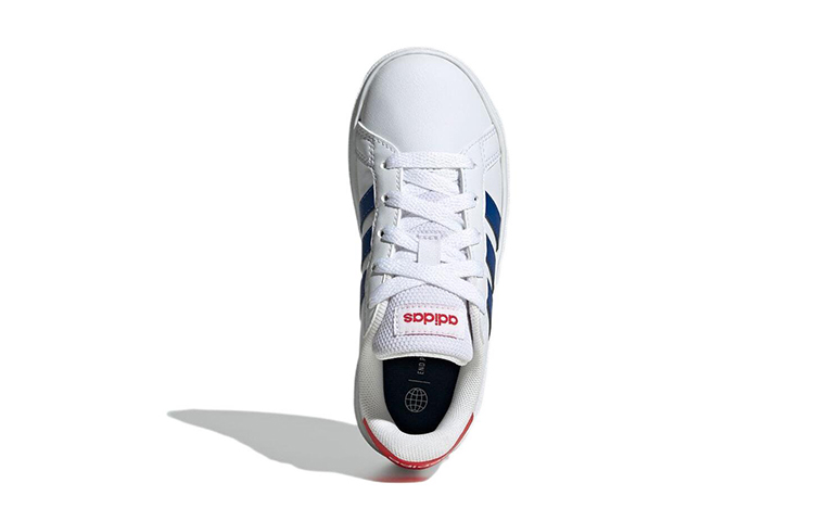 Purchase (JR) adidas Grand Court Baskets Tennis Blanc Bleu Rouge Lifestyle Lace-Up. GW6504