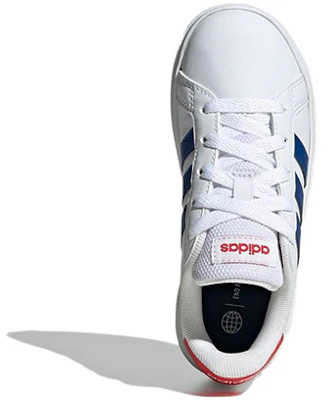 (JR) adidas Grand Court Baskets Tennis Blanc Bleu Rouge Lifestyle Lace-Up. GW6504 Purchase (JR) adidas Grand Court Baskets Tennis Blanc Bleu Rouge Lifestyle Lace-Up. GW6504