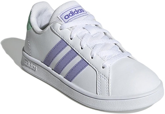 (JR) Sepatu Adidas Grand Court Tennis 'Putih Ungu' GX5775 Lookbook (JR) Sepatu Adidas Grand Court Tennis 'Putih Ungu' GX5775