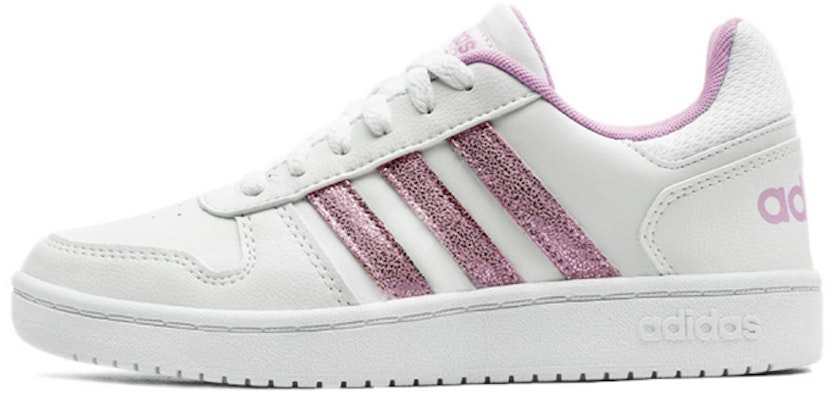 (Youth) adidas Hoops 2.0 J 'White Clear Lilac' FY8914 Buy (Youth) adidas Hoops 2.0 J 'White Clear Lilac' FY8914