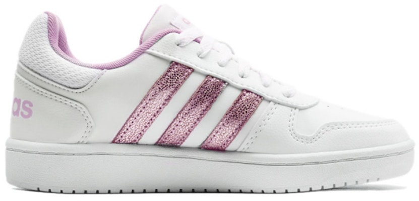 (Youth) adidas Hoops 2.0 J 'White Clear Lilac' FY8914 Order (Youth) adidas Hoops 2.0 J 'White Clear Lilac' FY8914