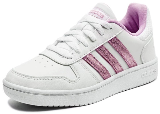 (Youth) adidas Hoops 2.0 J 'White Clear Lilac' FY8914 Lookbook (Youth) adidas Hoops 2.0 J 'White Clear Lilac' FY8914