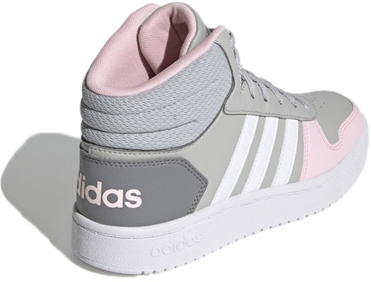 (JR) アディダス Hoops 2.0 Mid グレーピンク GZ7772 Shop (JR) アディダス Hoops 2.0 Mid グレーピンク GZ7772