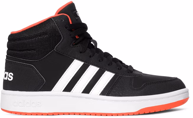 (Youth) adidas Hoops 2.0 Mid J 'Black Hi-Res Red' B75743 Buy (Youth) adidas Hoops 2.0 Mid J 'Black Hi-Res Red' B75743