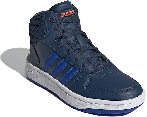 (Youth) adidas Hoops 2.0 Mid J 'Crew Navy' FY7011 Lookbook (Youth) adidas Hoops 2.0 Mid J 'Crew Navy' FY7011