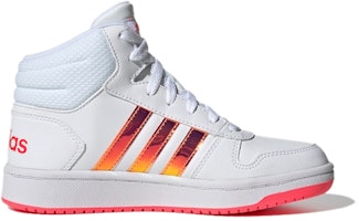 (JR) アディダス Hoops 2.0 Mid J 白/ピンク FW7610 Order (JR) アディダス Hoops 2.0 Mid J 白/ピンク FW7610