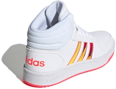 兒童 adidas neo Hoops 2.0 K 耐磨防滑 中筒 兒童籃球鞋 白粉 Shop 兒童 adidas neo Hoops 2.0 K 耐磨防滑 中筒 兒童籃球鞋 白粉