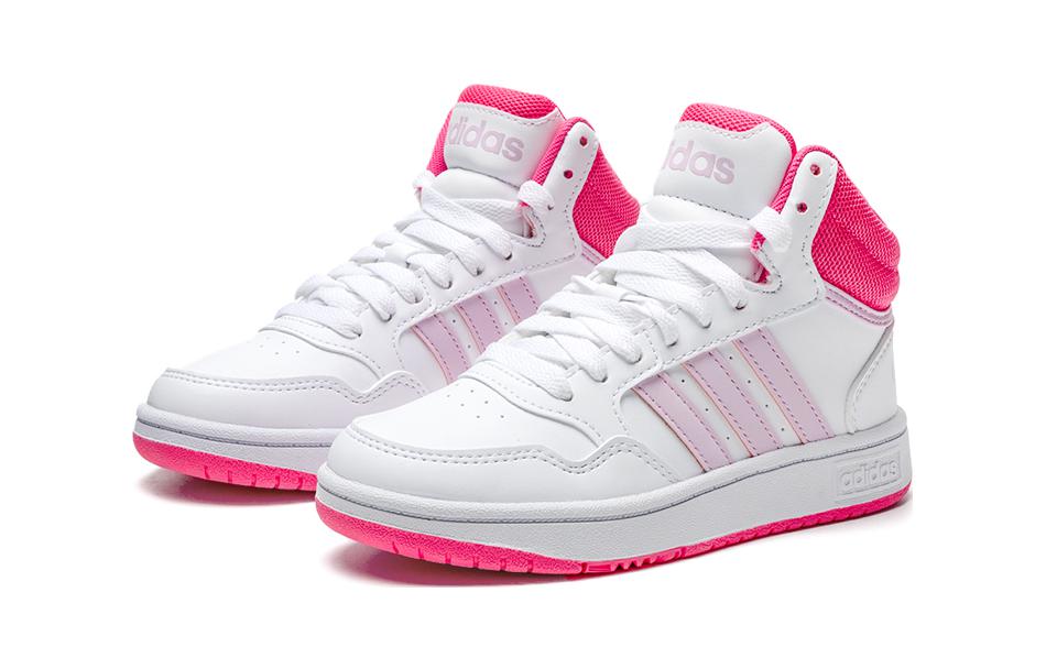 Lookbook (JR) adidas Hoops 3.0 Mid ''Blanc Orchidée Fusion'' IF2722