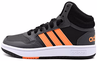 (Youth) adidas Hoops 3.0 Mid Shoes 'Black Grey Orange' HQ4492 (Youth) adidas Hoops 3.0 Mid Shoes 'Black Grey Orange' HQ4492