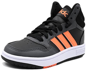 兒童 adidas neo Hoops 3.0 Mid K 休閒 防滑耐磨 中筒 兒童板鞋 黑橙 Lookbook 兒童 adidas neo Hoops 3.0 Mid K 休閒 防滑耐磨 中筒 兒童板鞋 黑橙