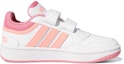 Order (JR) adidas Hoops Kasut Gaya Hidup Bola Keranjang Tampal 'Putih Nada Ros' GW0434