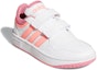Lookbook (JR) adidas Hoops Kasut Gaya Hidup Bola Keranjang Tampal 'Putih Nada Ros' GW0434