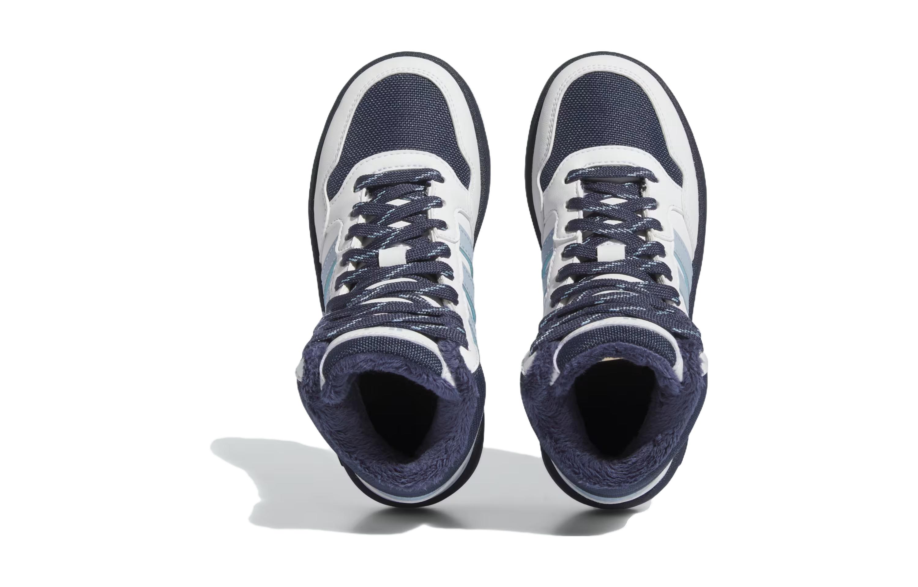 Lookbook (JR) アディダス Hoops Mid 3.0 白紺青 IF7737