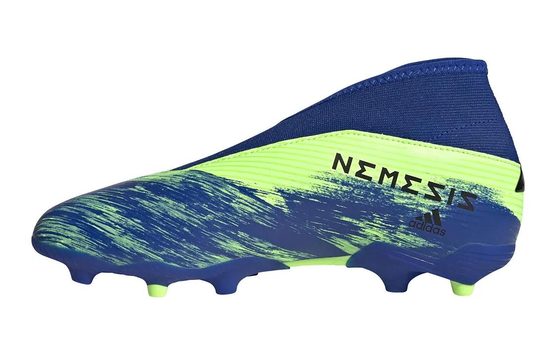 Buy (JR) adidas Nemeziz 19.3 Sans Lacets FG ''Bleu Royal Vert'' FV2912