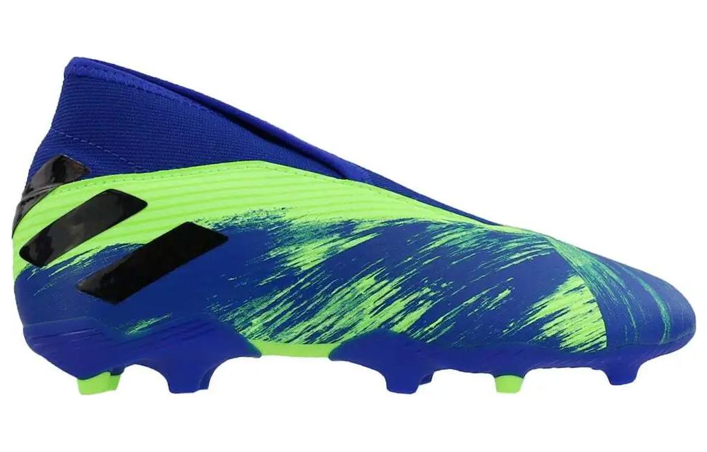 Order (JR) adidas Nemeziz 19.3 Sans Lacets FG ''Bleu Royal Vert'' FV2912
