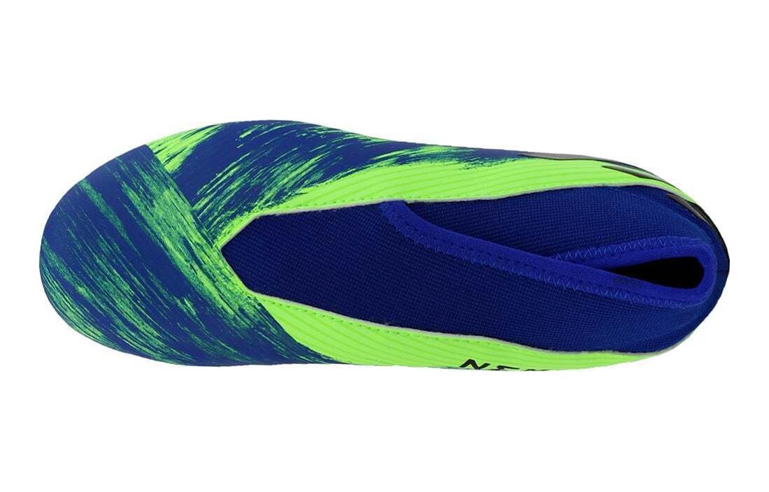 Lookbook (JR) adidas Nemeziz 19.3 Sans Lacets FG ''Bleu Royal Vert'' FV2912