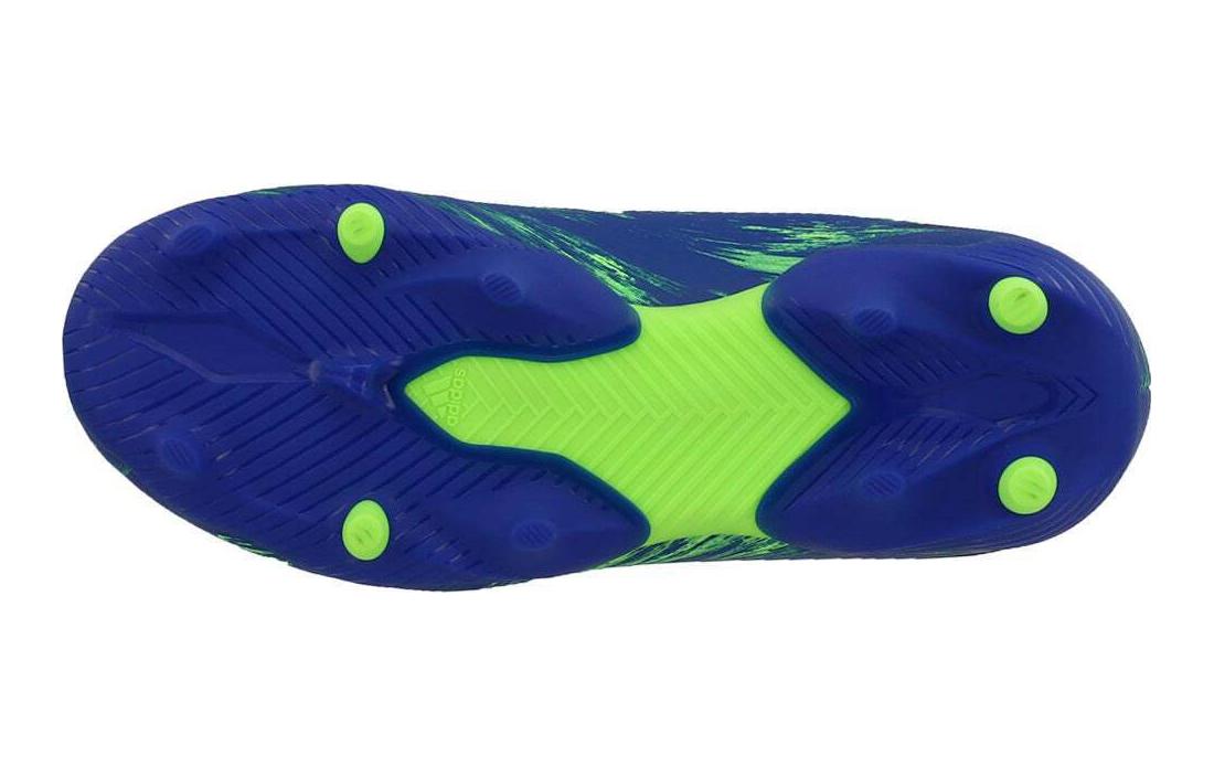 Purchase (JR) adidas Nemeziz 19.3 Sans Lacets FG ''Bleu Royal Vert'' FV2912